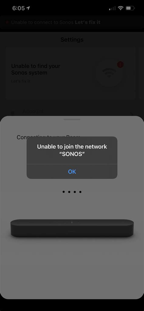 Sonos S1 app. . Sonos error 701